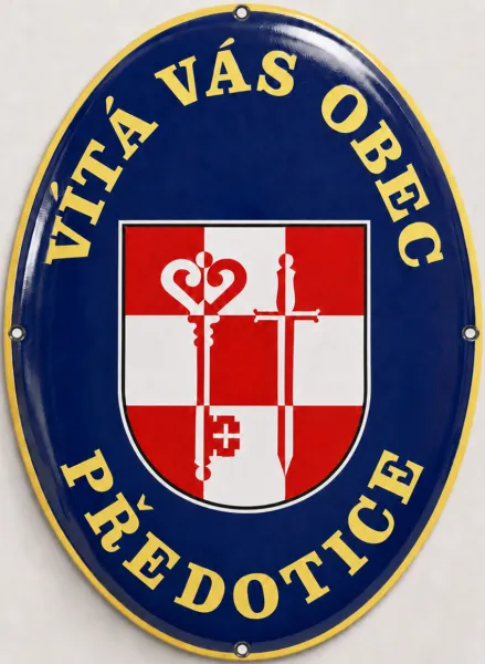 Smaltovaná vítající nebo loučící cedule -vitej 13